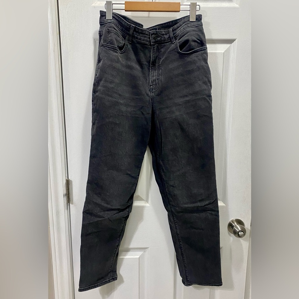 Black Stretch Mom Jeans